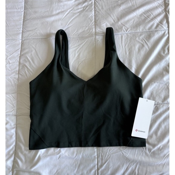lululemon athletica Tops - New Lululemon Align Tank Top Size 12 Rainforest Green Bra A/B Cup NWT